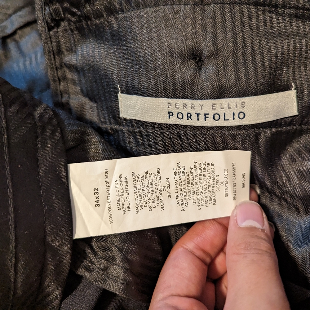 Perry Ellis Men's Black Slacks / Dress Pants